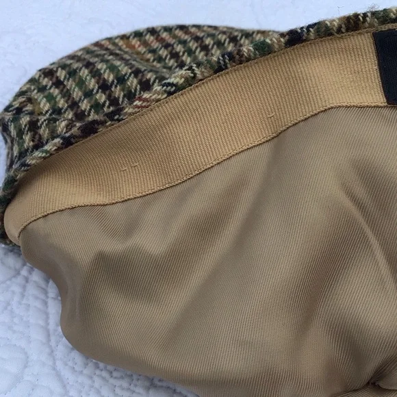 Barbour Multicolor Wool Tweed Men’s Cap 7 1/2 - Picture 9 of 11